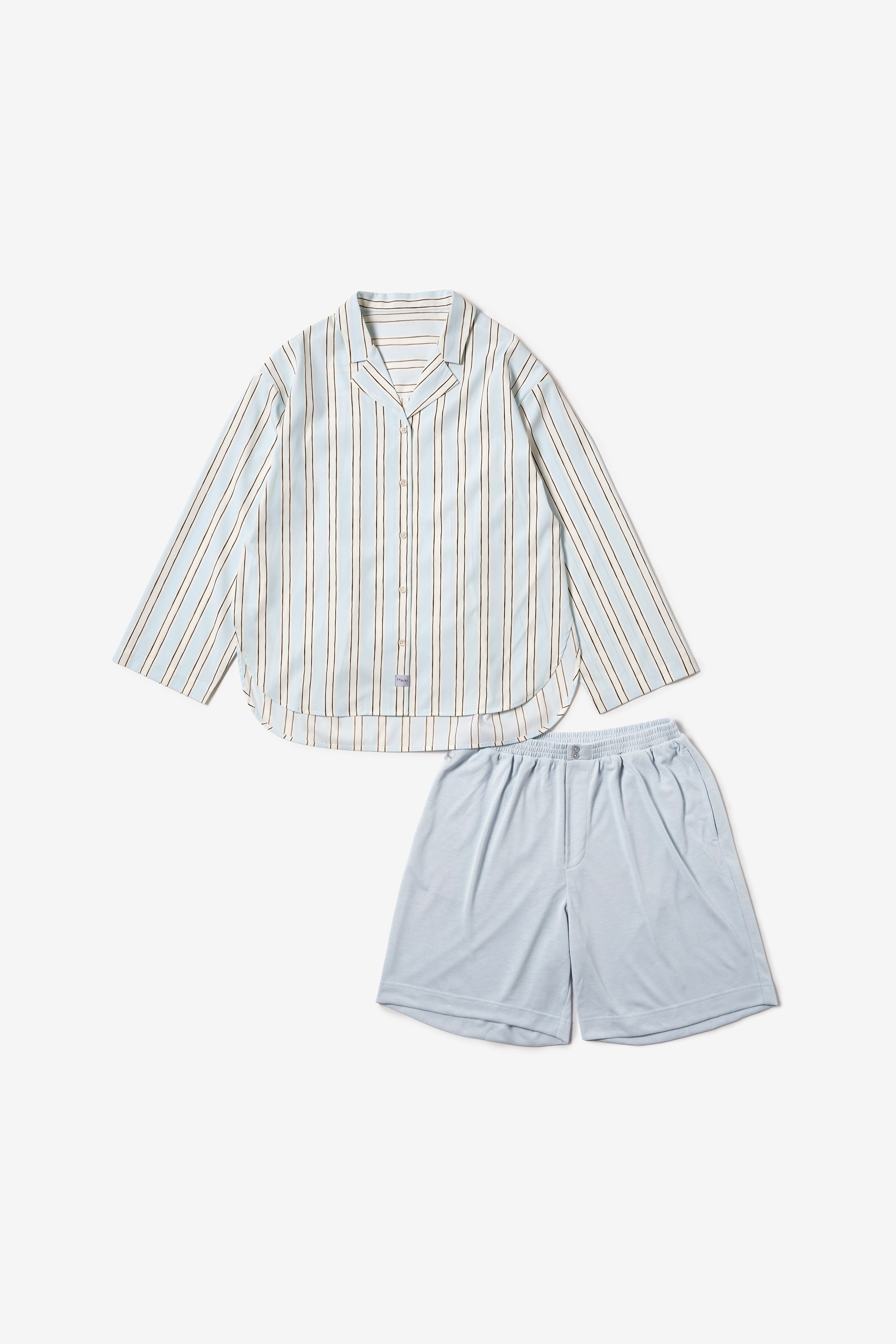 スリープウェア｜ロングシャツ&ショートパンツ Morning×Misty ｜PAJUU