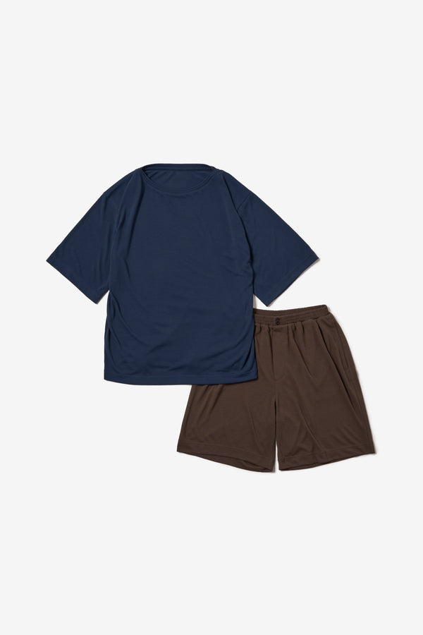 ボートネックTシャツ＆ショートパンツ MIDNIGHT×DEEP
