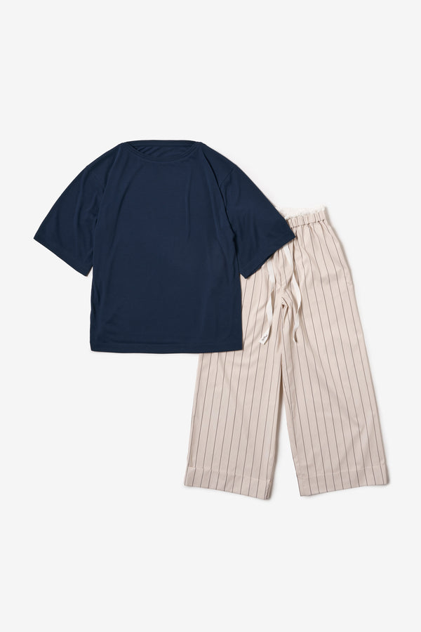 ボートネックTシャツ＆ロングパンツ  MIDNIGHT×EARTH