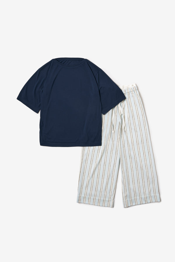 ボートネックTシャツ＆ロングパンツ MIDNIGHT×MORNING