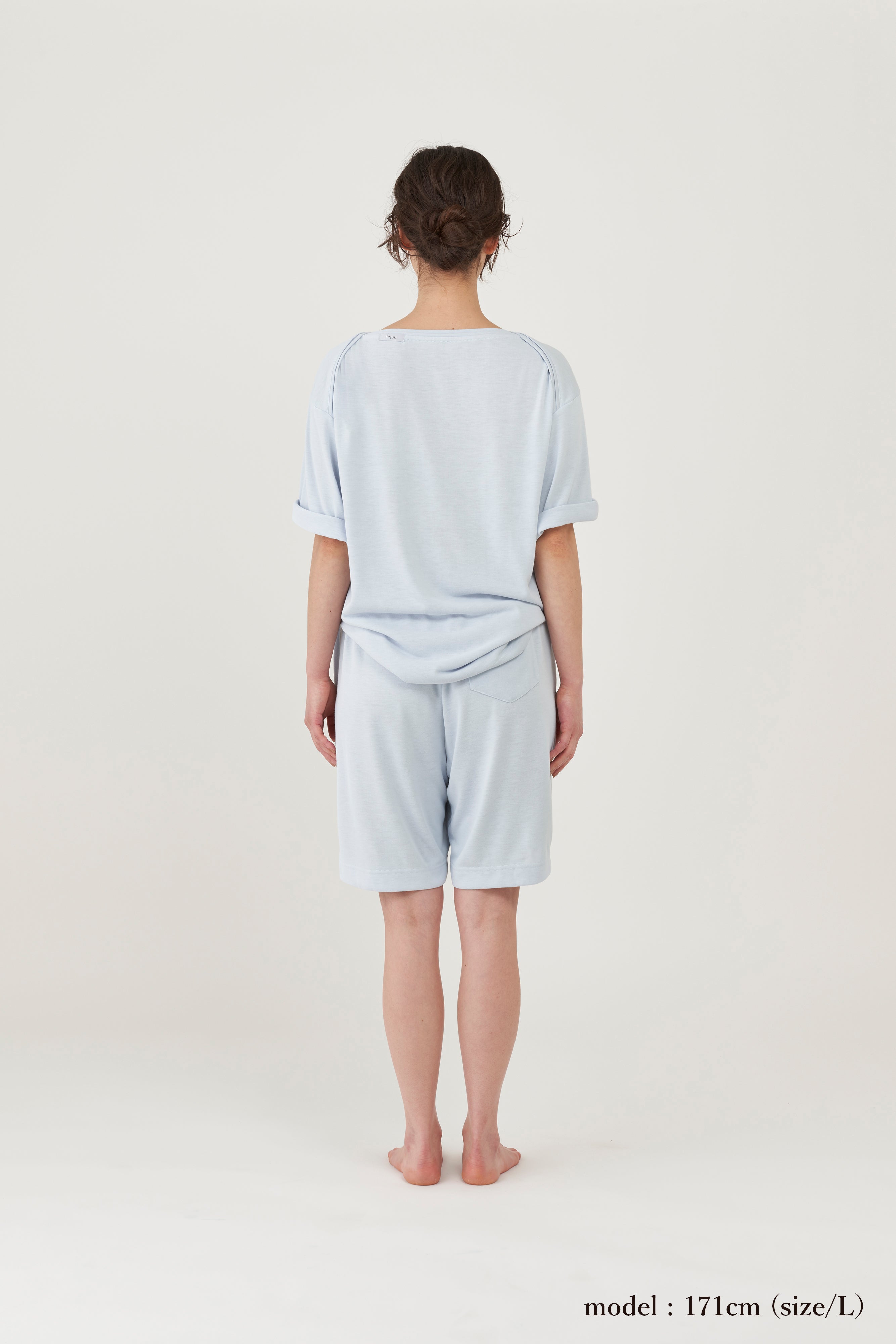 スリープウェア｜ボートネックTシャツ&ショートパンツ Misty×Deep