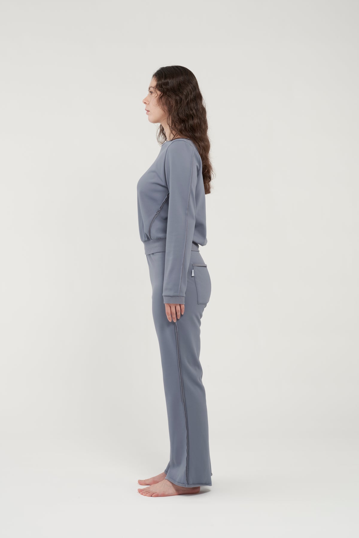 フェザースウェット ボートネック BlueGray